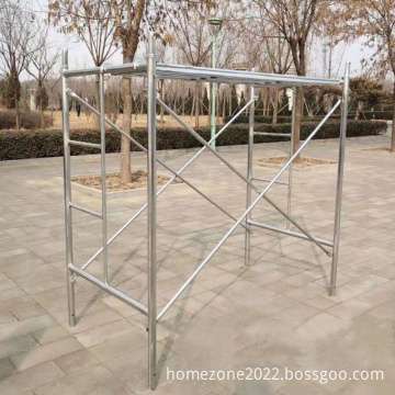 Construction Metal Tools Steel Frame Scaffolding Lock Pin H Frames Scaffolding With Catwalk Planks